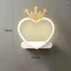 Wall Lamp Nordic Love Heart Crown For Princess Children's Room Aisle Bedroom Bedside Light Night Swan Strawberry Girl Ornament