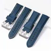 22mm 24mm 26mm högkvalitativ nylontyg Blue Black Canvas Watchbands för Pamerai Watch Strap Band Men039s Wrist Watch Armband2270293