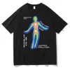 Herren T-Shirts Skeleton Thermal Imaging Harajuku Grafikdruck T-Shirt Herren Hip Hop T-Shirt Männer Frauen Baumwolle T-Shirt Unisex Mode Schwarz T-Shirt T230103