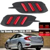 2PCS Car LED Rear Bumper Light For Honda Civic 10th 20 16-20 18 Rear Warning Brake Fog Lamp Turn Signal