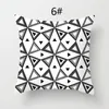 Pillow Black And White Geometric Decorative Pillowcases Polyester Throw Case Striped Covers For Car Home Decor 45 45cm