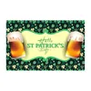 3x5FT Happy St Patricks Day Banner dekoracje tło Yard znak Outdoor Backgroud zaopatrzenie firm z czterema mosiężnymi przelotkami