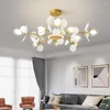 Pendant Lamps Modern Minimalist Living Room Light Branch Lamp Glass Acrylic Shade Creative Design For Bedroom Dining