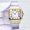 Carier 40 мм AAA дизайнерские часы из нержавеющей стали, стальные механические часы, кожаный браслет, модные мужские мужские наручные часы