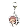 Keychains Lanyards Anime Jujutsu Kaisen Chain Acrylic Cartoon Figure Yuji Itadori Kugisaki Nobara keychains Metal Holder Ring Jewelry Gifts 230103