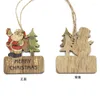 Décorations de Noël 3 pièces impression couleur flocons de neige pendentifs en bois ornements d'arbre de noël décor suspendu à la maison pour