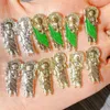 Tırnak Sanat Dekorasyonları 10 PCS San Judas Tadeo Charms 3d Bling Metal Rhinestone Parçaları 25mm Altın/Gümüş Thaddeus Alaşım Dini Takı Dekoru
