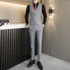 Men's Suits Pink Wedding Groom Waistcoats Pants 2 Pcs Sets Slim Fit Vest Yellow Stage Clothes Mens Party Wear Elegant Clothing Social Pack