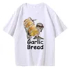 Men's T-Shirts Garlic Bread Men T Shirt Graphic Vintage Cotton When Ur Mom Com HOM N Maek Hte Unisex Summer Women Tshirts Loose Streetwear T230103