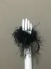 Knee Pads Ostrich Feather Bracelet Wrist Cuffs Mini Sleeve For Party Luxurious Furry Fluffy 2023 Fashion Small Accessory