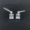 Pendientes colgantes de moda de lujo de Color plateado Zirconia cúbica pendiente de gota para mujer regalo del Día de San Valentín joyería 2023 llegada