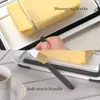 Talerze Kitchendao Kitchen Plastikowe przezroczyste danie z masłem z pokrywką i nożem