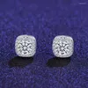 Orecchini a bottone Set di gioielli in argento sterling 925 per donna Orecchini in moissanite di lusso coreano Regali graziosi
