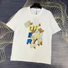 2023 Designer Hommes T Shirt Lettres Colorées Conception Chrysanthème Vêtements Plus La Taille S-5XL Lâche Classique Femmes Vêtements D'été Tees