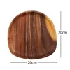 Płytki całe drewno acacia nieregularny owalny stały patelnia naczynia owocowe stek stek makaron taca deserowa obiad