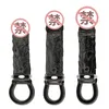 Extensões Pleasure Black Samurai Wolf Deteeth Conjunto de vibração Penis Crystal Casal Lock Essence Artigos adultos E2T9