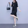 Casual Dresses Large Size Ladies' Fat Women Loose Of Fund 2023 Autumn Fashion Long Sleeve Dress