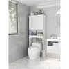 Warehouse US Home Scaffale da bagno per bagno over-the-toilet Space Saver Carbinet Organizzatore di armadi W37040332