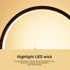 Lampes de table 25cm LED simple anneau circulaire lampe chambre chevet salon restaurant el décoratif dimmable ronde veilleuse