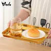 Plates 1Pc Serving Plate Stainless Steel Grid BBQ Shape Container Fruit Dish Kitchen Utensils Drain Tool Chinese Changfen