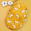 개 의류 옷 귀여운 작은 만화 코트 겨울 따뜻한 애완 동물 인쇄 풀오버 스웨트 셔츠 강아지 애완 동물 복장 의상