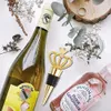 Gold Crown Wedding Favors For Gäster Whisky Wine Bottle Stopper Bruddusch Anniversary Party Return Gift RRA952