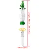 Chinafairprice Colorful Smoking Pipe Glass Water Bong About 8.34 Inches OD 32mm Tube 14mm Quartz Ceramic Metal Nails Clip Dab Rig Bubbler