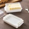 Assiettes Plastique Place Butter Plat avec couvercle Couper Couper coupéur de rangement Sigiste idéal pour la décoration de la cuisine