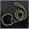 Dog Collars Eight-strand Braided Long Leash Nylon Rope Running Chain For Small Medium Large Dogs Traction Pet
