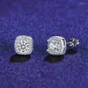 Orecchini a bottone Set di gioielli in argento sterling 925 per donna Orecchini in moissanite di lusso coreano Regali graziosi