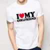 T-shirts pour hommes Cadeau de la Saint-Valentin Mode Hommes T-shirt drôle J'aime ma petite amie Harajuku T-shirts Mâle à manches courtes Boyfriend Streetwear Vêtements T230103