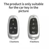New Electroplated TPU Car Key Cover for Hyundai Santa Fe Tucson 2022 NEXO NX4 Atos Solaris Prime2021 4 5 Button Premium Key Case