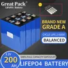 100 % volle Kapazität, 16 Stück, 3,2 V, 200 Ah, Deep-Cycle-Batteriezelle, LiFePO4, wiederaufladbar, brandneue Lithium-Ionen-Powerbank der Klasse A