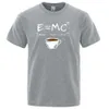 남자 티셔츠 에너지 밀크 커피 프린팅 남성 TSHIRT 캐주얼 통기성 TSHIRTS 재미있는면 느슨한 티 셔츠 거리 대형 티셔츠 남자 t230103