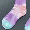 Nieuwe graffiti-brief Tie-Dye gradient ins trendy sokken katoenen handdoek bodem sportsokken lente en zomer