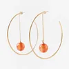 Hoop Earrings Vedawas Fashion Large Ball For Women Korean Metal Luxury Circle Hanging Drop Earring Dress Jewelry Party Gifts