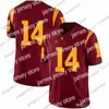 Vêtements de football universitaire américain USC Trojans # 1 Velus Jones Jr. 6 Michael Pittman 7 Stephen Carr 8 Amon-Ra St. Brown 9 Greg Johnson Rouge Blanc