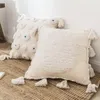 Yastık bohemya püsküllü yastık kılıfı 45x45cm ev kanepe yatak odası dekorasyonu modern sandalye atma