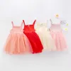 Mädchen Kleider süße Baby Prinzessin Party Brautjungfer Kleid Kleinkind ärmellose Tutu Tüll Schichten Sonne