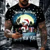 Erkek Tişörtler Unisex Noel T-shirt Erkek Kadınlar 2022 Yeni Ebeveyn-Çocuk T-Shirt Festival Gömlek Erkek Parti Gündelik Moda Kısa Kollu Üstler Tee Tee T230103