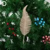 Weihnachtsdekorationen 1PC Kleine Phönixblätter mit Clip-Baumanhänger Mehrfarbige Blumen Imitation Pflanzen Blattornamente