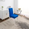 Stol täcker 2st Solid Color Cover Spandex Stretch Elastic Slipcover Anti-Dirty Wedding Banket El Dining Room Kitchen