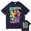 Men's T-Shirts Marino Morwood Ronaldinho Double Sided Graphic Tshirt Male Hip Hop Tee Oversized T Shirt Streetwear Men Fashio243H