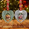 Decorações de Natal 2023 Produto 5pcs Angel Wing Pendents Tree Ornaments Shape de coração pendente DIY