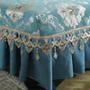 Chair Covers Chenille Polyester Fabric Sofa European Floral Towels With Lace Edge Slipcovers Home Funiturn Protectors Almofadas