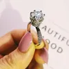 Wedding Rings 2023 Silver Color Trendy Luxury Engagement Ring For Women And Ladys Love Girl Finger Moonso Jewelry R4894