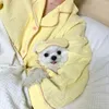 Hundebekleidung, Baumwoll-Welpen-Pyjama mit Augenbinden, niedliche Heimkleidung für Katzen-Shirt, kleines Haustier-Kostüm
