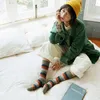 Calcetines de mujer 2023 moda otoño niñas largas rayas Corea Dots Color Hilo informal transpirable Dama de algodón de alta calidad