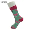 Chaussettes pour hommes Hommes Colorful Happy Casual Crew Cotton Pour toutes les saisons Grande taille EUR39-46 ou US7-10.5