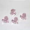 Hookah Glass Bowls pink heart shape Male Joint 14mm Glass Bongs bowl Piece Silicone Water Pipes Oil Rig dab straw burner